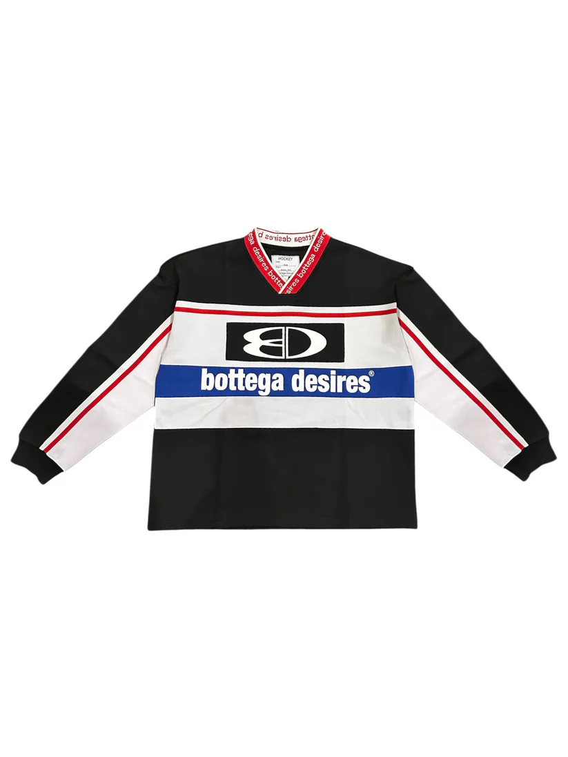 BOTTEGA DESIRES Hockey Long Sleeve Jersey – Black-01 BOTTEGA DESIRES Hockey Jersey