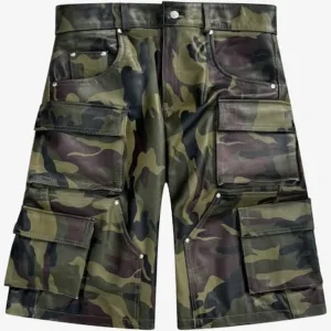 Bottega Desires Tactical Style Camo Cargo Shorts