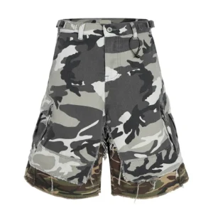 Bottega Desires Utility Camo Cargo Shorts